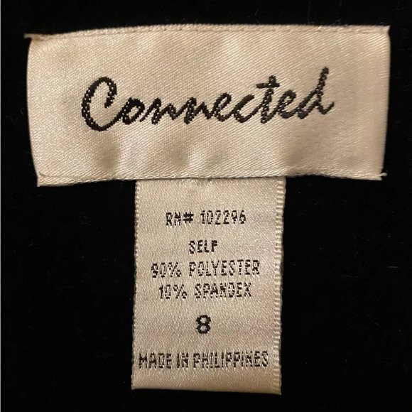 CONNECTED velvet vintage long sleeve faux wrap rutched midnight blue NEW size 8 - Picture 5 of 11